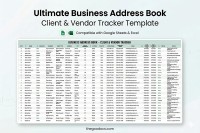 Business Address Book – Client & Vendor Tracker Template - Free Google Docs Template - 10072136 - Slide 1