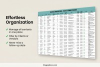 Business Address Book – Client & Vendor Tracker Template - Free Google Docs Template - 10072136 - Slide 2