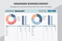 Organized Business Budget - Free Google Docs Template - 10069440 - Slide 1