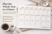 Calendário Mensal Clássico 2025-2026 - Gratuito Documentos Google Modelo - 10069787 - Deslizar 2