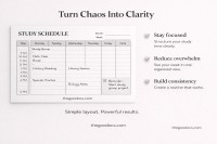 Classic Study Schedule - Free Google Docs Template - 10069659 - Slide 4