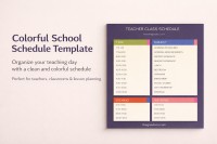 Bunter Stundenplan - Kostenlos Google Docs Vorlage - 10065625 - Gleiten 1