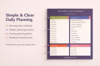 Bunter Stundenplan - Kostenlos Google Docs Vorlage - 10065625 - Gleiten 2