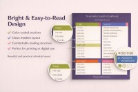 Bunter Stundenplan - Kostenlos Google Docs Vorlage - 10065625 - Gleiten 4