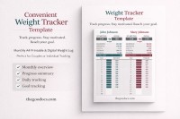 Bequemer Gewichts-Tracker - Kostenlos Google Docs Vorlage - 10062365 - Gleiten 1