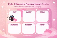 Annonces mignonnes de la salle de classe. - Gratuit Google Docs Modèle - 10062437 - Glisser 1