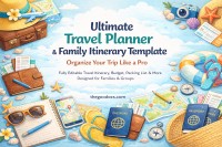 Itinéraire de voyage de famille mignon - Gratuit Google Docs Modèle - 10062178 - Glisser 1