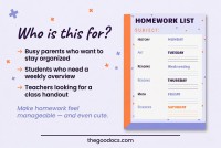 Lista Fofa de Tarefas Escolares - Gratuito Documentos Google Modelo - 10064471 - Deslizar 3