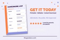 Lista Fofa de Tarefas Escolares - Gratuito Documentos Google Modelo - 10064471 - Deslizar 5