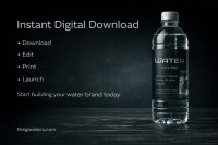 Rótulo Escuro e Moderno para Garrafa de Água - Gratuito Documentos Google Modelo - 10066587 - Deslizar 5