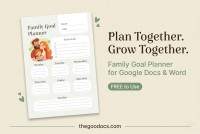 Planificateur d'objectifs familiaux - Gratuit Google Docs Modèle - 10064744 - Glisser 1