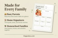 Planificateur d'objectifs familiaux - Gratuit Google Docs Modèle - 10064744 - Glisser 3