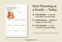 Planificateur d'objectifs familiaux - Gratuit Google Docs Modèle - 10064744 - Glisser 5