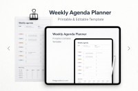 Formal Weekly Agenda - Free Google Docs Template - 10068781 - Slide 1
