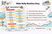 Horário engraçado diário das crianças. - Gratuito Documentos Google Modelo - 10067379 - Deslizar 4