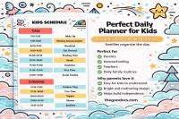 Horário engraçado diário das crianças. - Gratuito Documentos Google Modelo - 10067379 - Deslizar 5