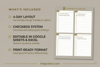Golden Four-Day To-Do List - Free Google Docs Template - 10064383 - Slide 2