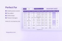 Feuille d'inventaire gris et mauve - Gratuit Google Docs Modèle - 10063631 - Glisser 4
