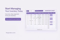 Feuille d'inventaire gris et mauve - Gratuit Google Docs Modèle - 10063631 - Glisser 5
