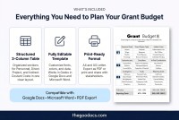 Modern Grant Budget - Free Google Docs Template - 10068235 - Slide 2