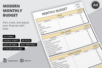 Modern Pink Monthly Budget - Free Google Docs Template - 10066396 - Slide 1