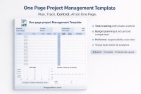 One Page Project Management - Free Google Docs Template - 10063237 - Slide 1