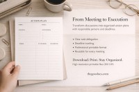 Printable Classic Meeting Notes - Free Google Docs Template - 10069926 - Slide 5