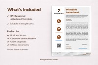 Printable Letterhead - Free Google Docs Template - 10061768 - Slide 2