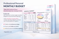 Professioneller persönlicher monatlicher Budgetplan - Kostenlos Google Docs Vorlage - 10069639 - Gleiten 1