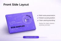 Cartão de visita Purple Catering - Gratuito Documentos Google Modelo - 10064918 - Deslizar 2