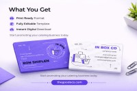 Cartão de visita Purple Catering - Gratuito Documentos Google Modelo - 10064918 - Deslizar 5