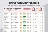 Simple Assignment Tracker Template - Free Google Docs Template - 10071465 - Slide 1
