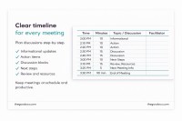 Ordre du jour de la réunion d'équipe minimaliste - Gratuit Google Docs Modèle - 10062332 - Glisser 3