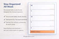 Horário de estudo simples. - Gratuito Documentos Google Modelo - 10065005 - Deslizar 2