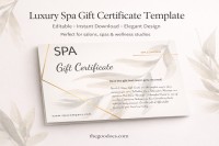 Certificado de regalo de spa - Gratis Google Doc Plantilla - 10062118 - Deslizar 1