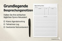 Strukturierte Besprechungsnotiz - Kostenlos Google Docs Vorlage - 10069618 - Gleiten 2