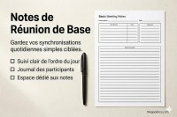 Note de réunion structurée - Gratuit Google Docs Modèle - 10069618 - Glisser 2