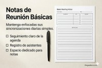 Nota de reunión estructurada - Gratis Google Doc Plantilla - 10069618 - Deslizar 2