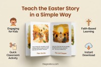 A História da Páscoa para Crianças - Template de Mini Livro para Imprimir - Gratuito Documentos Google Modelo - 10070024 - Deslizar 5