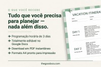 Modelo de Itinerário de Fim de Semana de Férias - Gratuito Documentos Google Modelo - 10071170 - Deslizar 2