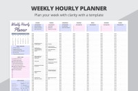 Weekly Hourly Planner - Free Google Docs Template - 10068747 - Slide 1
