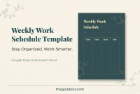 Weekly Work Schedule - Free Google Docs Template - 10062783 - Slide 1