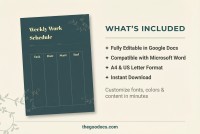 Weekly Work Schedule - Free Google Docs Template - 10062783 - Slide 2