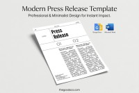 Comunicato stampa semplice e bianco. - Gratuito Google Docs Modello - 10063325 - Diapositiva 1