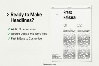 Comunicato stampa semplice e bianco. - Gratuito Google Docs Modello - 10063325 - Diapositiva 5