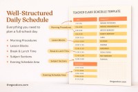 Horario escolar amarillo - Gratis Google Doc Plantilla - 10065101 - Deslizar 2