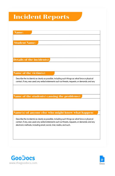 Incident Report Template