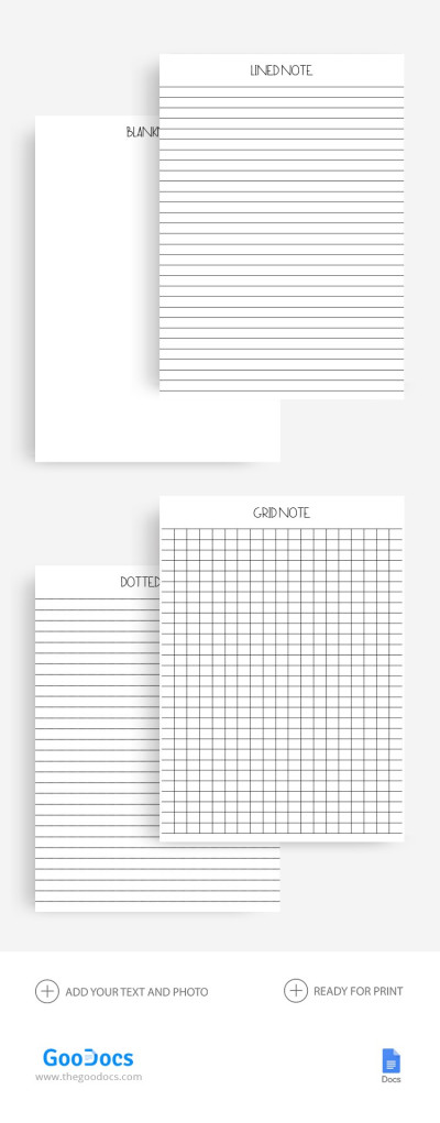 Simple Note Paper Template