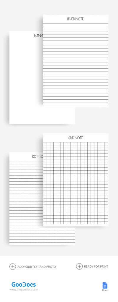 Papel de nota simple Plantilla