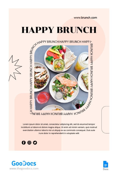 Modern Luncheon Invitation Template